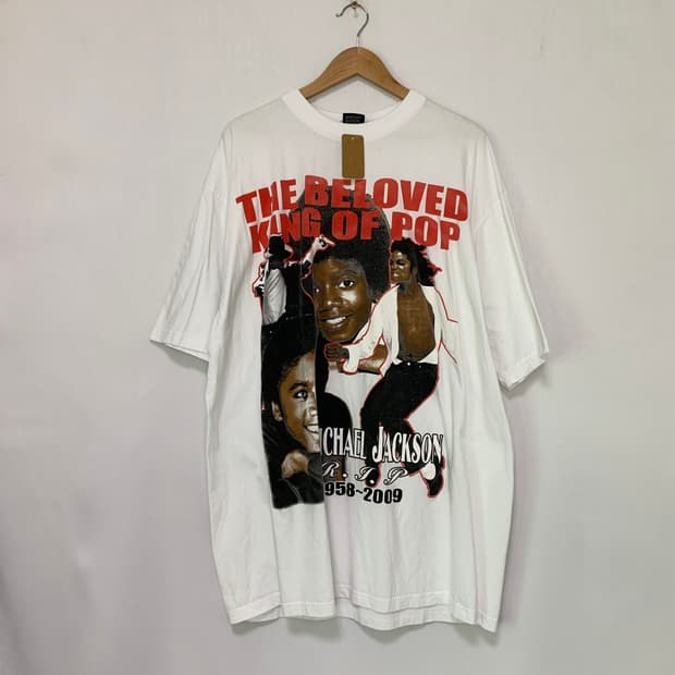 빈티지 마이클잭슨 프린팅 추모 티셔츠 3XL 오버사이즈 빅사이즈