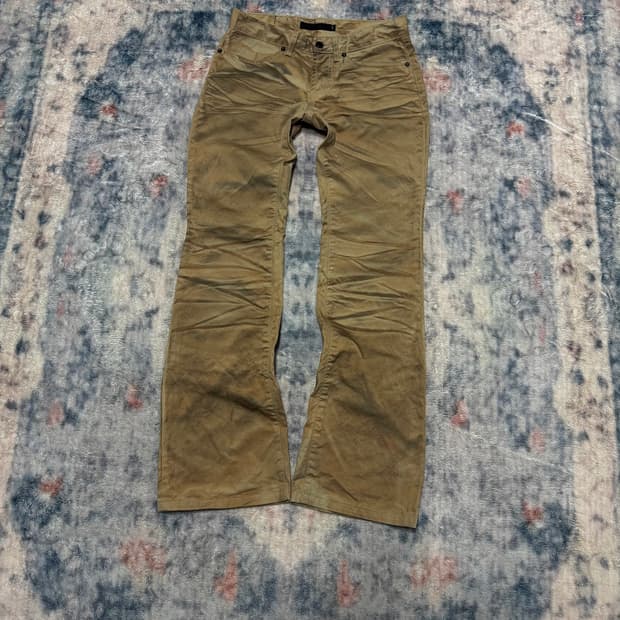 Fuga 00s beige whisker boot cut pants