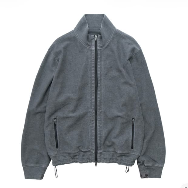 3) 폴리테루 루즈드 집 업 자켓 그레이