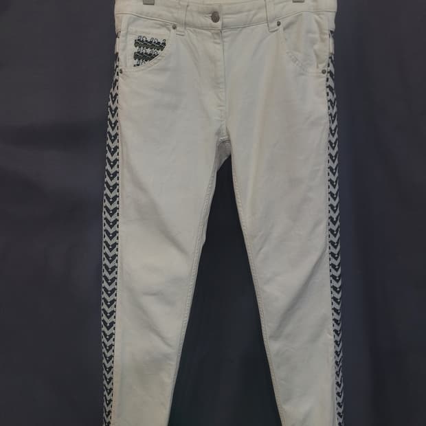 Isabel Marant x H&M 자수 화이트 데님팬츠 