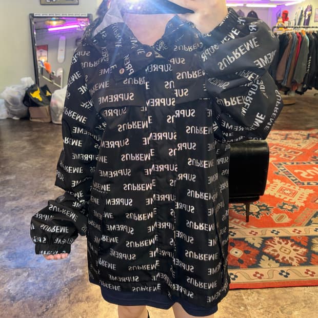 슈프림 16FW 3M 리플렉티브 리핏 테이프 심 자켓