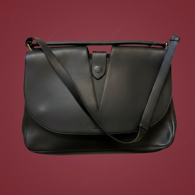 [Jil Sander]질샌더 아카이브 컷아웃 레더 숄더백(32x50cm)