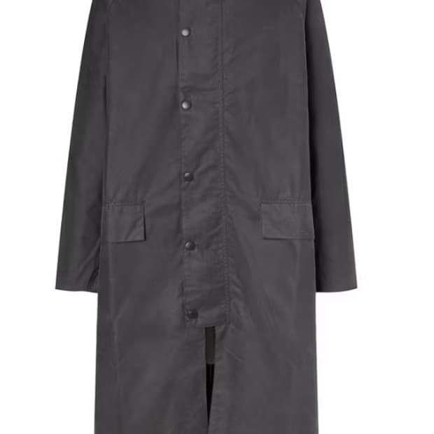 바버 Barboul 버글리 OS BURGHLEY 왁스 자켓 그레이