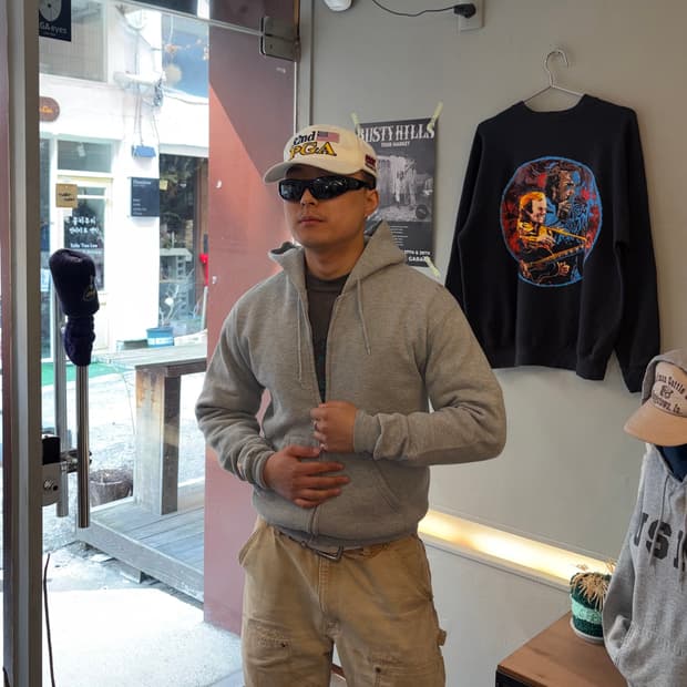 90‘s Red Kap American plain hood zip-up