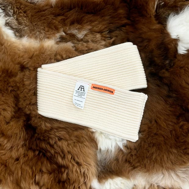 안데르센-안데르센 오프화이트 울 머플러