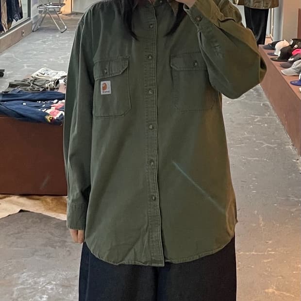 칼하트 카키 셔츠 H1987