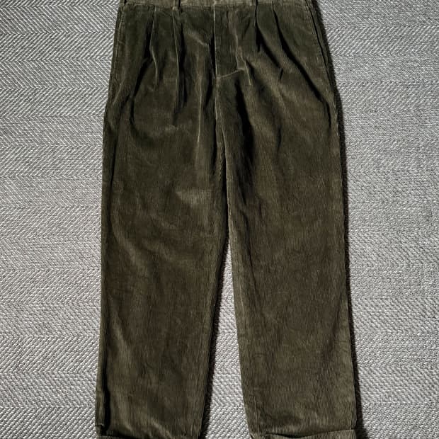 (38) 90s 브룩스 브라더스 엘리엇 투턱 코듀로이 팬츠