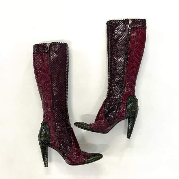 세르지오 로시 파이톤 롱부츠