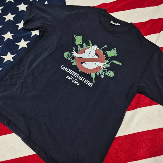 GU 지유 고스트버스터즈 반팔 티셔츠 챠콜