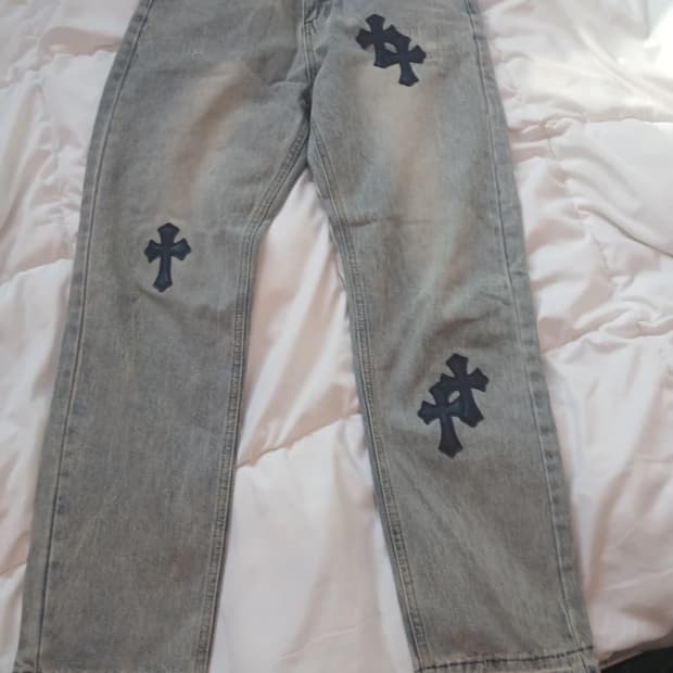 크롬하츠 리바이스 빈티지 크로스 데님 와이드 팬츠