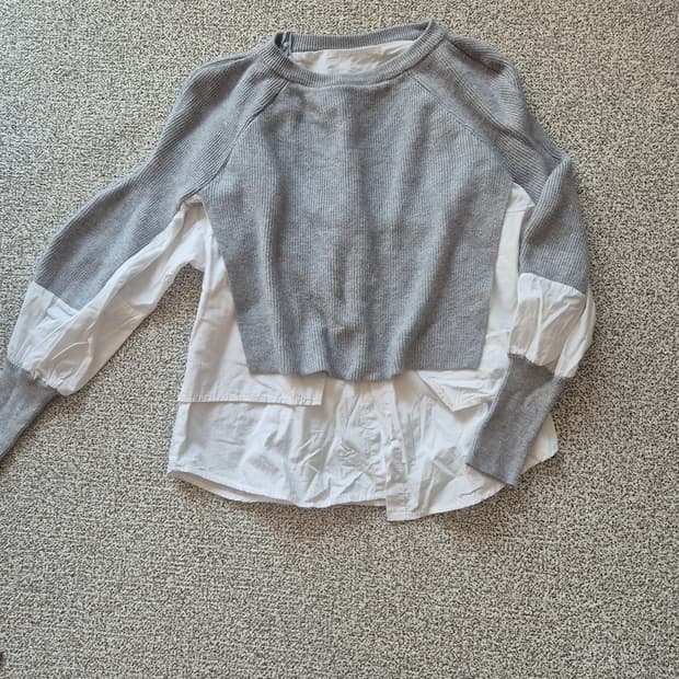 레이어드 셔츠니트,스웨터