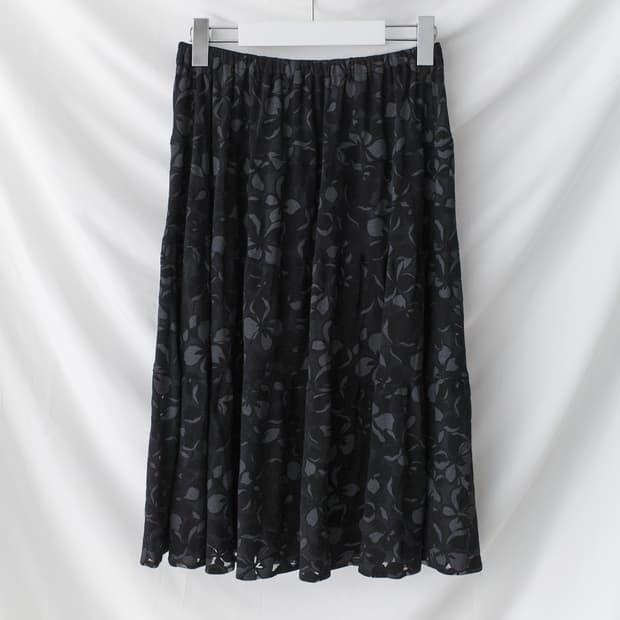 flower flared skirt 
