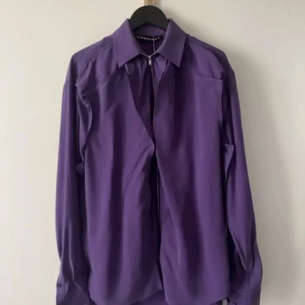 와이프로젝트 Y/PROJECT 집업셔츠 퍼플 XL