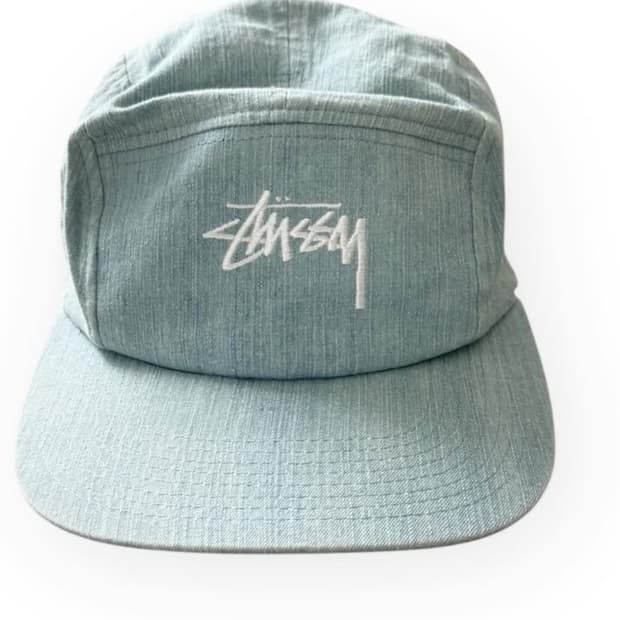 Stussy 빈티지 90s 샴브레이 스투시 캠프캡 데님