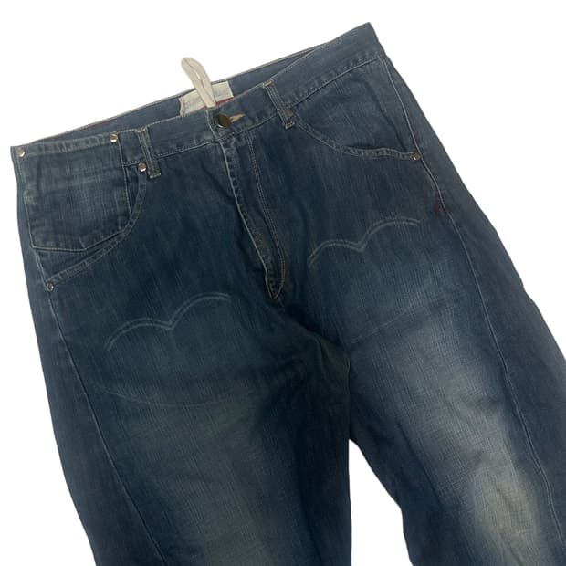 리바이스 스티치 엔지니어드 와이드워싱데님진 34