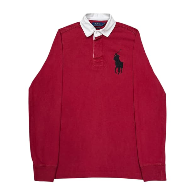 폴로 랄프로렌 빅포니 럭비 PK 긴팔 카라티 레드 S