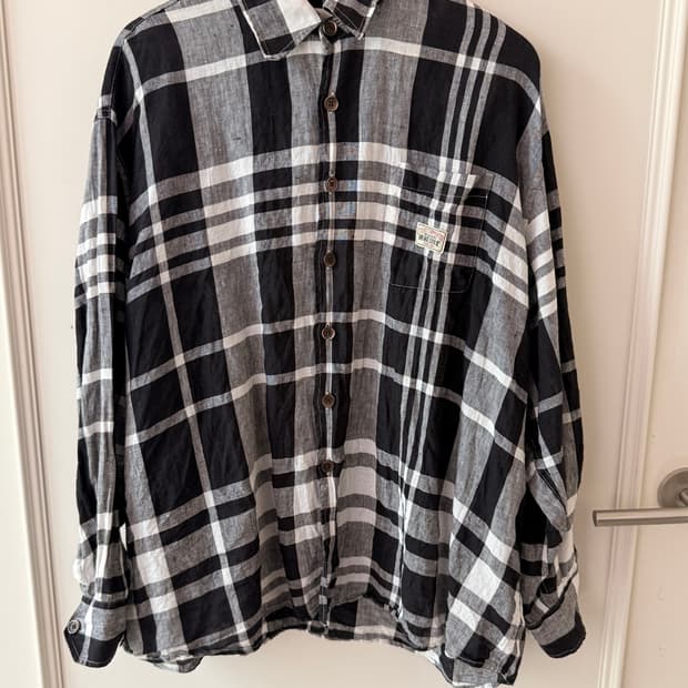스투시 (Stussy) 아워레가시 워크샵 보로우드 셔츠 볼드체크린넨
