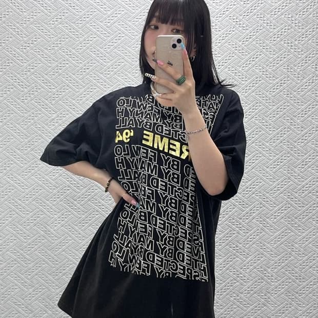 슈프림 올드스쿨 펑크 리스펙티드 로고플레이 반팔티 XL C12859