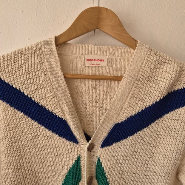 보보쇼츠 키즈 컬러블럭코튼가디건 6-7y(122)