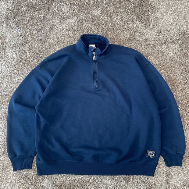90s russell athletic half zip 러셀 반집업 스웻