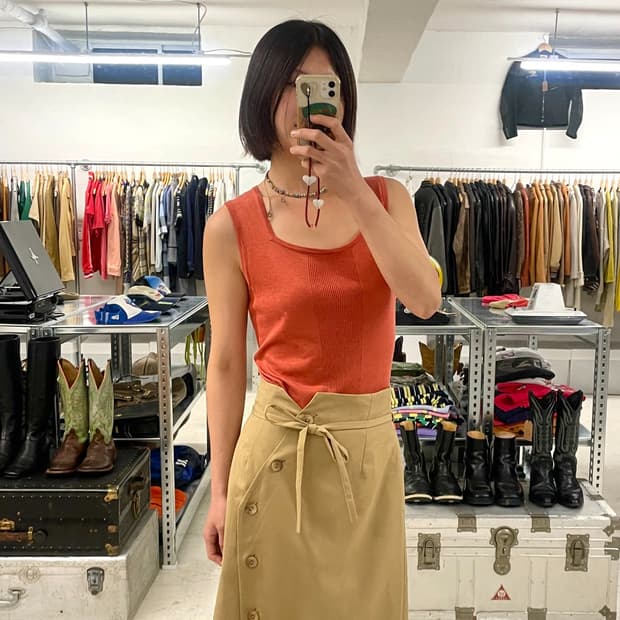 BURBERRY silk sleeveless 버버리 실크 슬리브리스