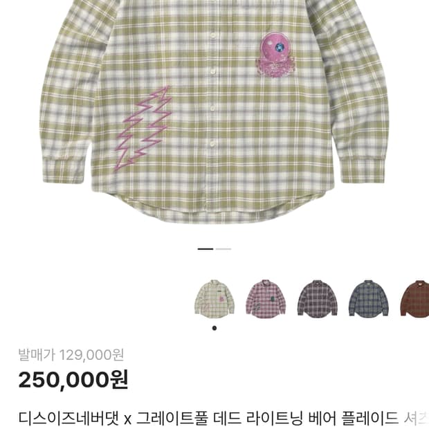 디스이즈네버댓 그레이트풀데드 체크 셔츠