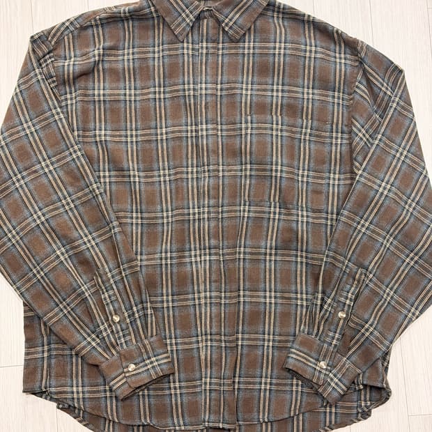 카네이테이 체크 셔츠 브라운