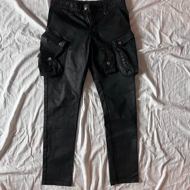 Boy London Wax Coated Cargo Pants