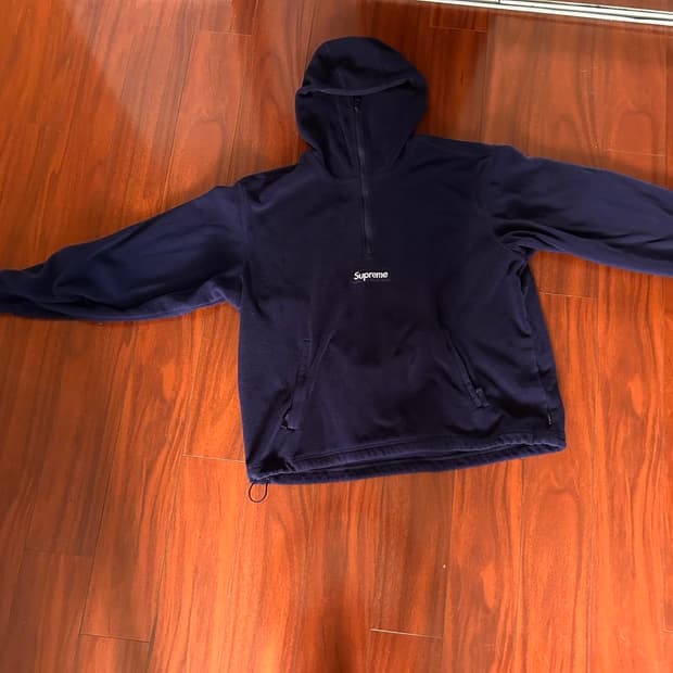 슈프림 폴라텍 페이스마스크 하프 집 후드 스웨트셔츠