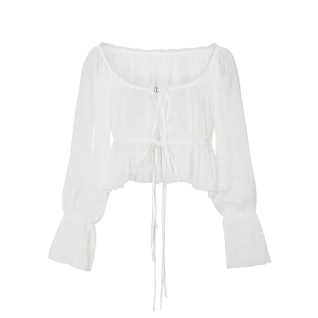 페인오어플레져 MERMAID SHEER CARDIGAN 화이트