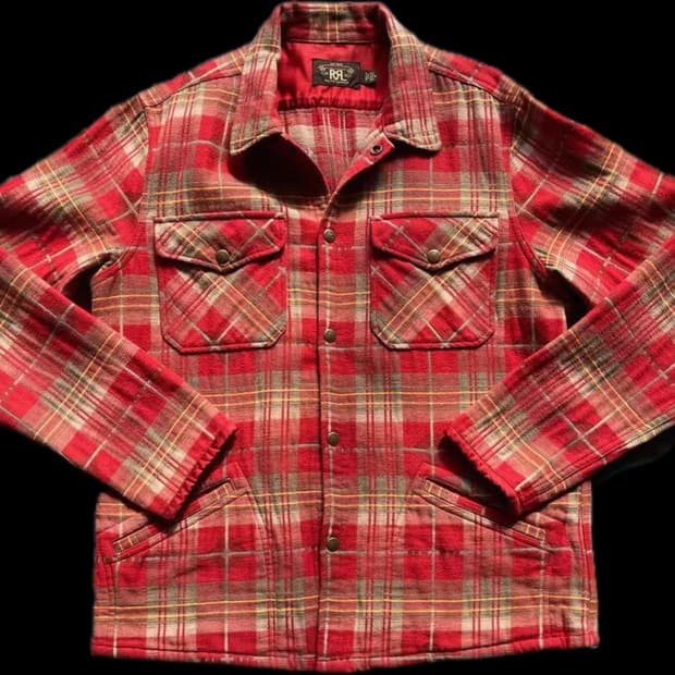 RRL(더블알엘) 퀼트 플란넬 셔츠 재킷 m