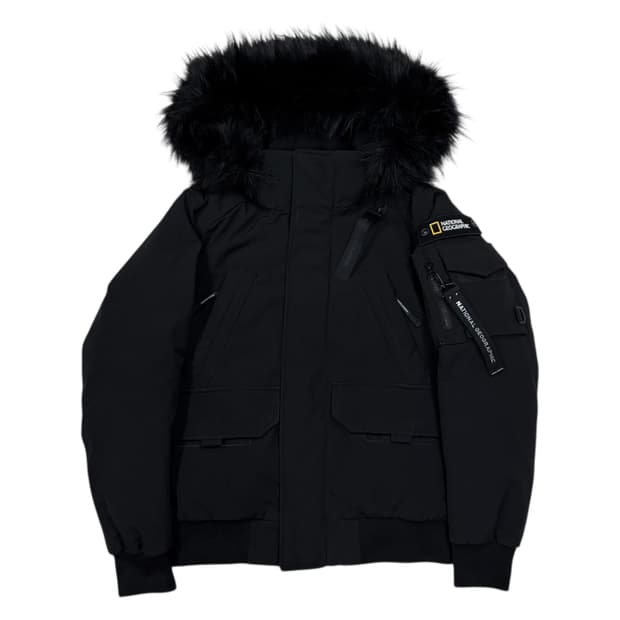 내셔널지오그래픽 타루가 숏패딩 점퍼 블랙 S