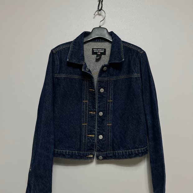 폴로진 데님 자켓 청자켓 S