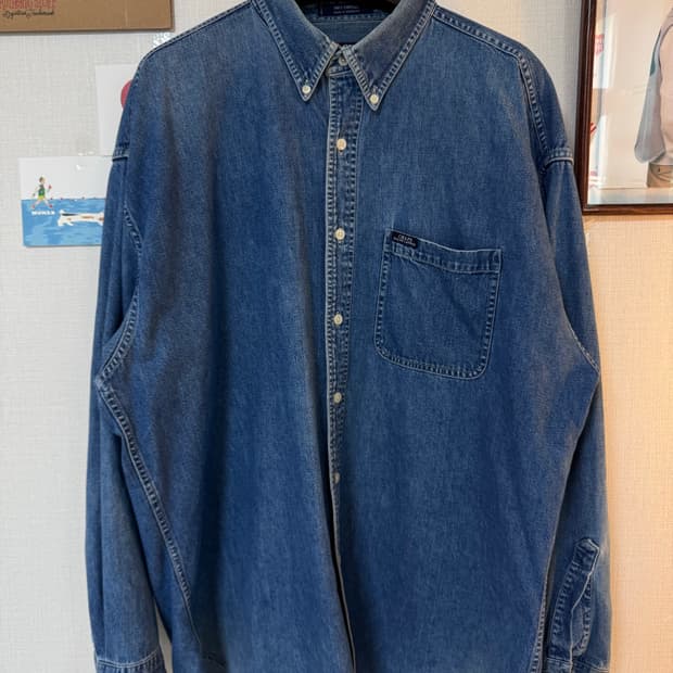 [XL]폴로 랄프로렌 챕스 중청 데님 셔츠