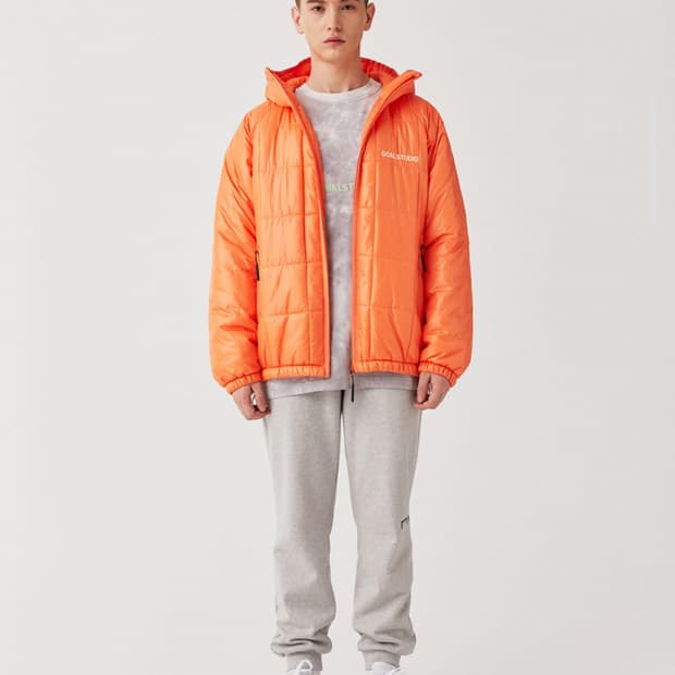 골스튜디오 오렌지 퀼티드 푸퍼 재킷 남녀공용 S사이즈