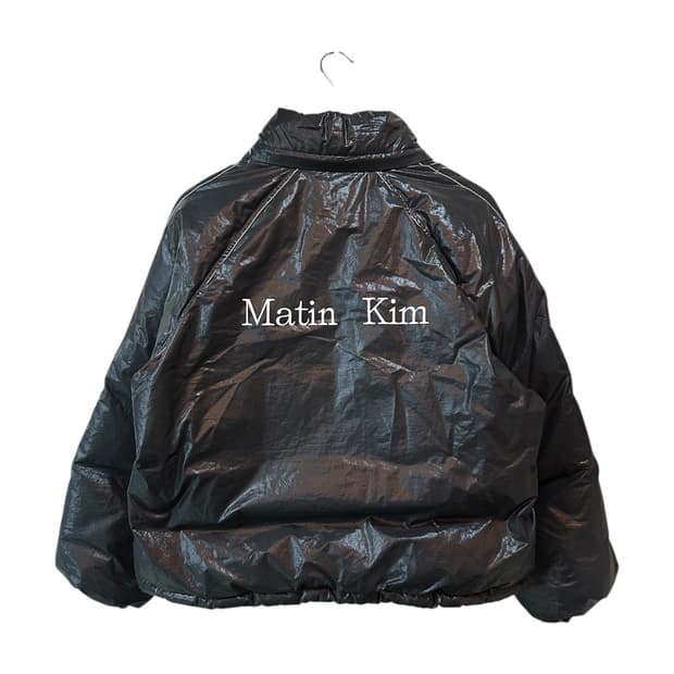 마뗑킴 코팅 덕다운 로고 패딩