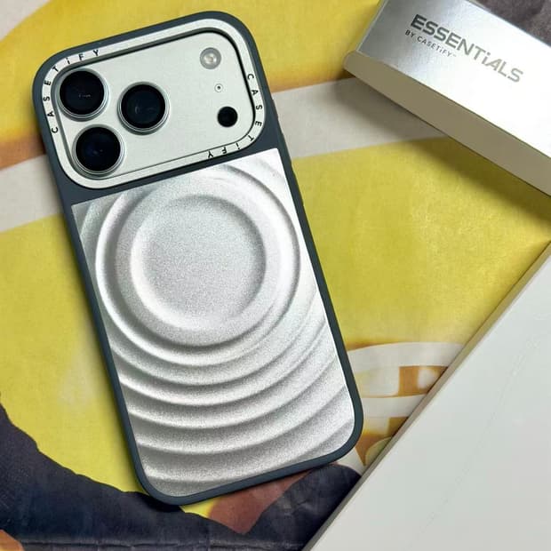 케이스티파이 x 지드래곤 아이폰 알로이 리플 케이스 실버 17prpmax