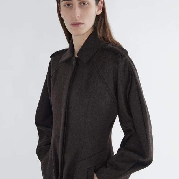 [S]팔로마울 Isabel 울 코트/브라운