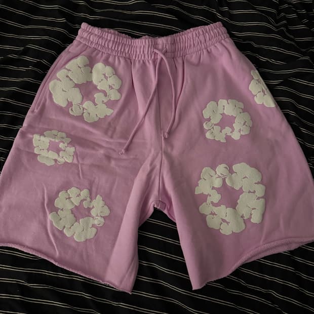 데님티어스 코튼 쇼츠 핑크