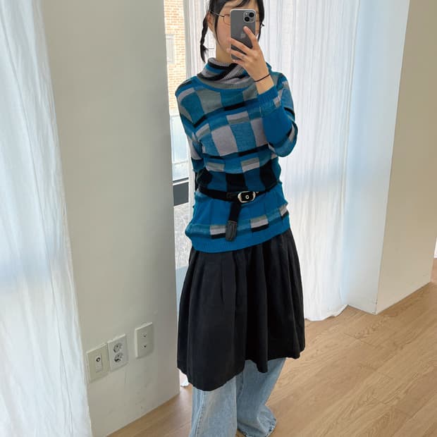 vintage pleats skirt