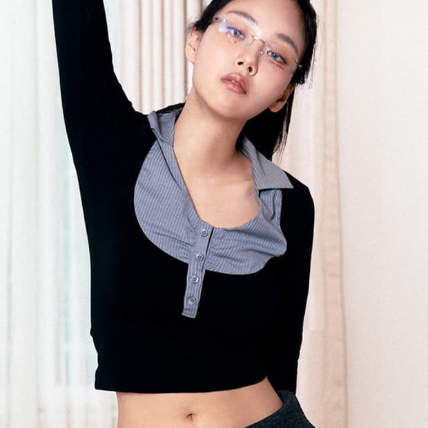 2000 Archives STRIPE PREPPY TOP