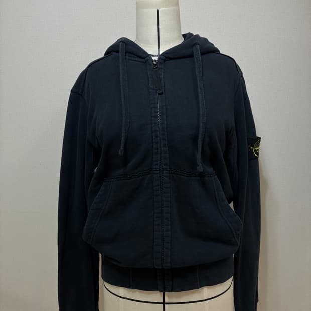 스톤아일랜드 stone island 블랙 후드집업 S