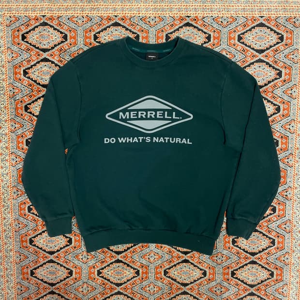 머렐 시그니처로고 딥그린 맨투맨 티셔츠 남성105