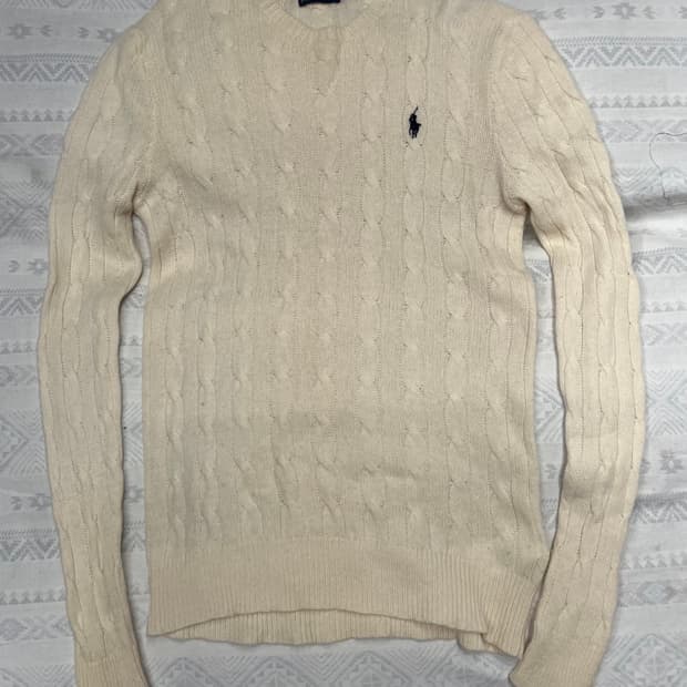 폴로 랄프로렌 메리노울 케이블 니트