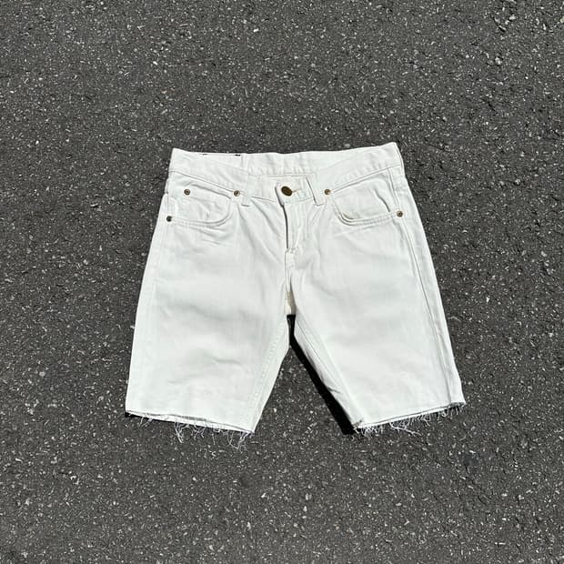 [리] •Lee White Cut-Off Short Pants