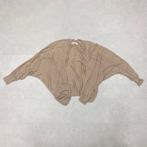 Dolman-Sleeve Sheer Knit Cardigan