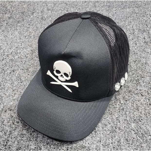 지포어 스컬 해골 트러커 메쉬 볼캡 모자