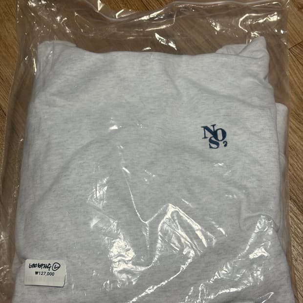 (L) NOS7 네이비 자수 후디(기모)