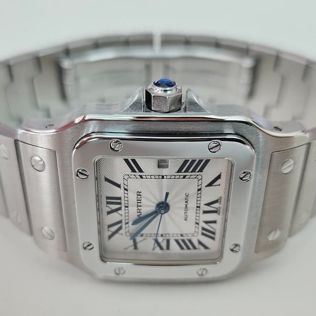 까르띠에 산토스 갈베 라지 오토매틱 스틸