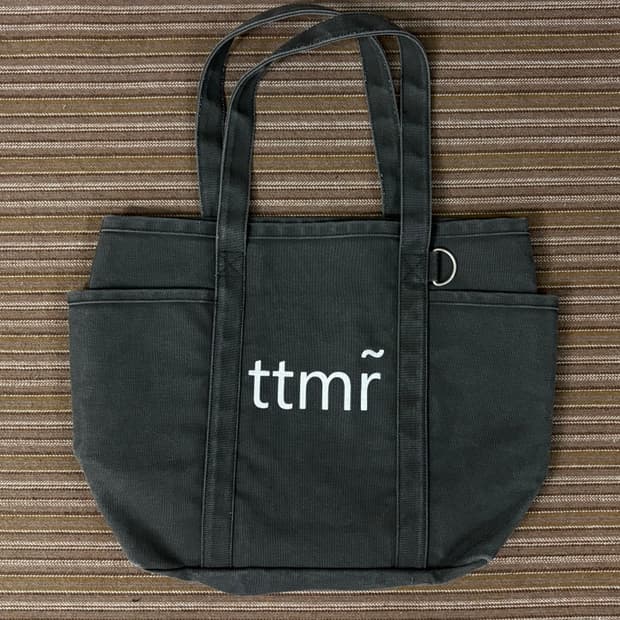 톰투머로우 record tote bag [washed grey]